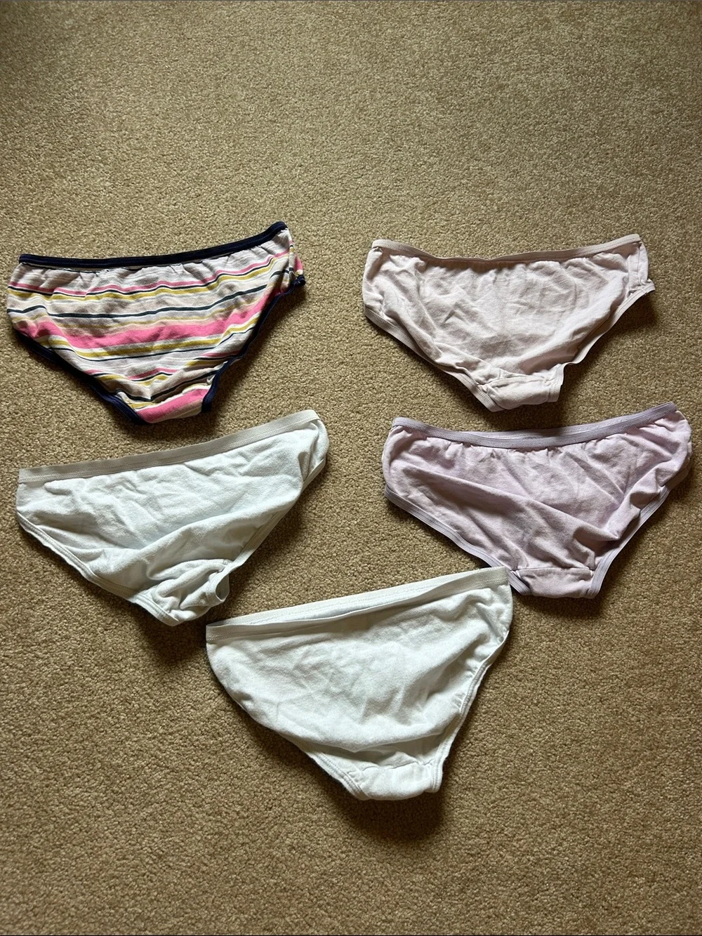 Five pairs of girls underwear all size 12